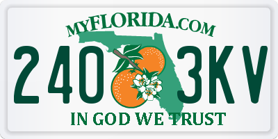 FL license plate 2403KV