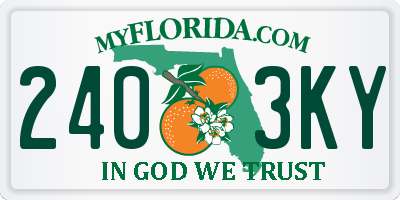 FL license plate 2403KY