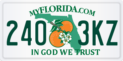 FL license plate 2403KZ