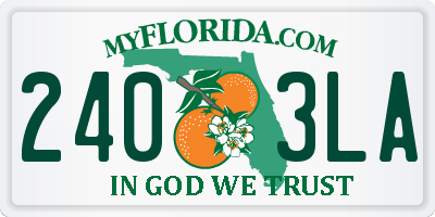FL license plate 2403LA