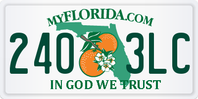 FL license plate 2403LC