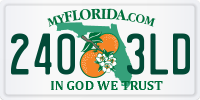 FL license plate 2403LD