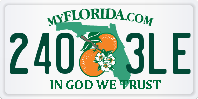 FL license plate 2403LE