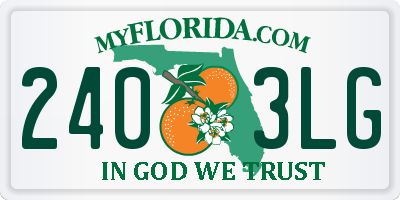 FL license plate 2403LG