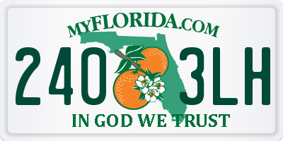 FL license plate 2403LH