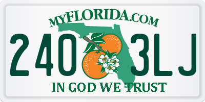FL license plate 2403LJ