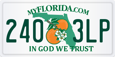 FL license plate 2403LP