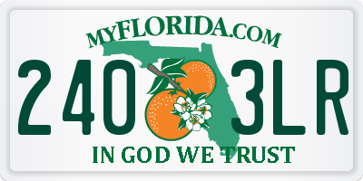 FL license plate 2403LR