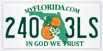 FL license plate 2403LS