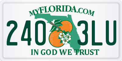 FL license plate 2403LU