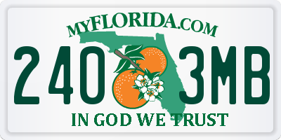 FL license plate 2403MB
