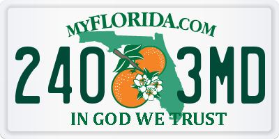 FL license plate 2403MD