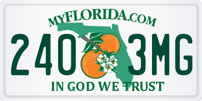 FL license plate 2403MG