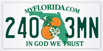 FL license plate 2403MN