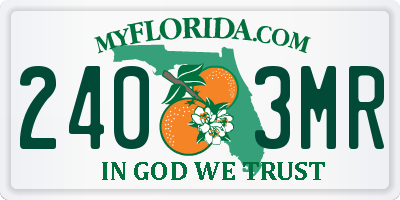 FL license plate 2403MR
