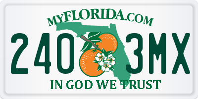 FL license plate 2403MX