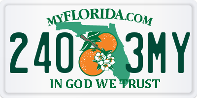 FL license plate 2403MY