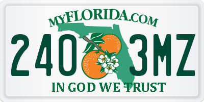 FL license plate 2403MZ