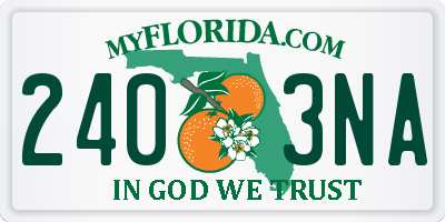 FL license plate 2403NA