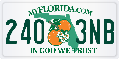 FL license plate 2403NB
