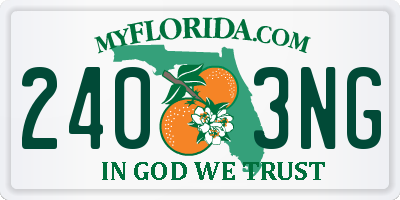 FL license plate 2403NG