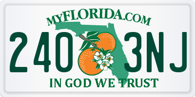 FL license plate 2403NJ