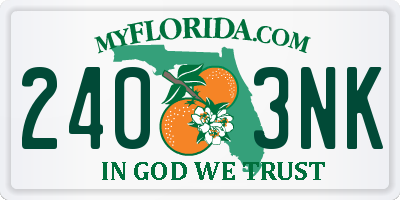FL license plate 2403NK