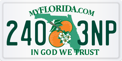 FL license plate 2403NP
