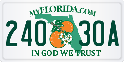 FL license plate 2403OA