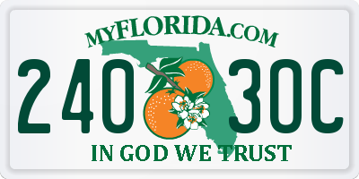 FL license plate 2403OC