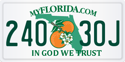 FL license plate 2403OJ