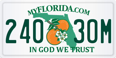 FL license plate 2403OM