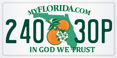 FL license plate 2403OP