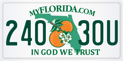 FL license plate 2403OU
