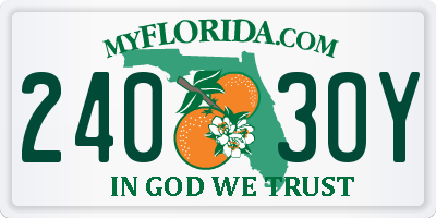 FL license plate 2403OY
