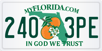 FL license plate 2403PE