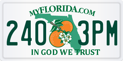 FL license plate 2403PM