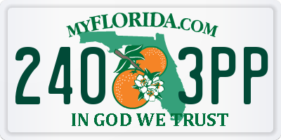 FL license plate 2403PP