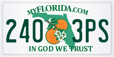 FL license plate 2403PS