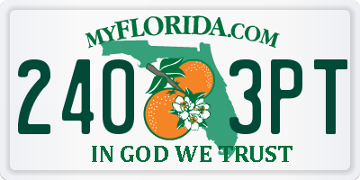 FL license plate 2403PT