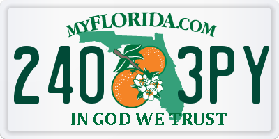 FL license plate 2403PY