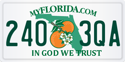 FL license plate 2403QA
