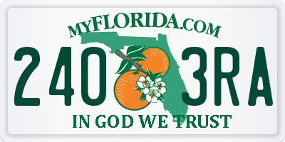 FL license plate 2403RA