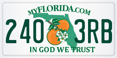 FL license plate 2403RB