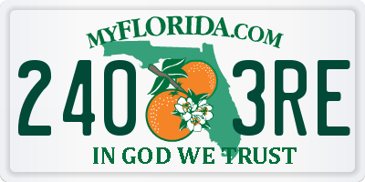 FL license plate 2403RE