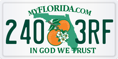 FL license plate 2403RF