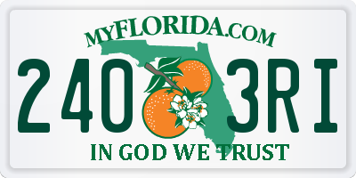 FL license plate 2403RI