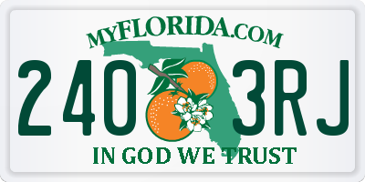 FL license plate 2403RJ