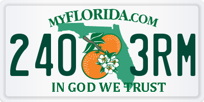 FL license plate 2403RM