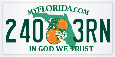 FL license plate 2403RN